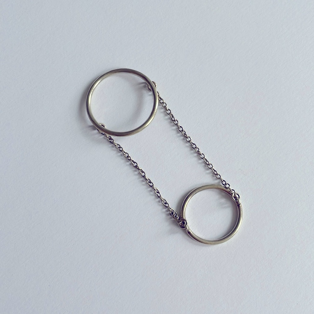 made her think Meredith Kahn Double Chain Ring in Sterling Silver